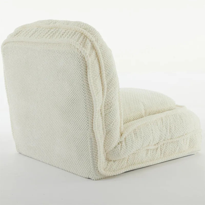 Chaise longue regolabile bianca da 47.8 con schienale alto