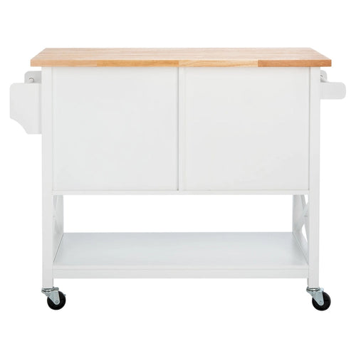 2-Door 1-Shelf Kitchen Cart with Bottom Shelf