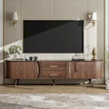 TV-Schrank im Mid-Century-Modern-Stil für 80-Zoll-Fernseher, Entertainment-Center mit Stauraum, Medienkonsolentisch mit 2 Schubladen