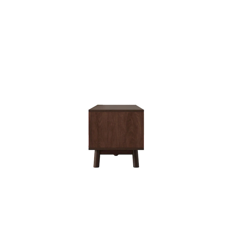 TV-Schrank im Mid-Century-Modern-Stil für 80-Zoll-Fernseher, Entertainment-Center mit Stauraum, Medienkonsolentisch mit 2 Schubladen