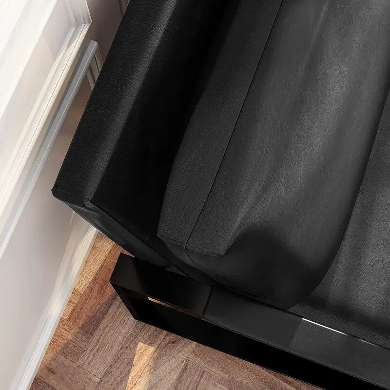 Poltrona moderna vintage in pelle PU, stile metà secolo, con struttura in acciaio