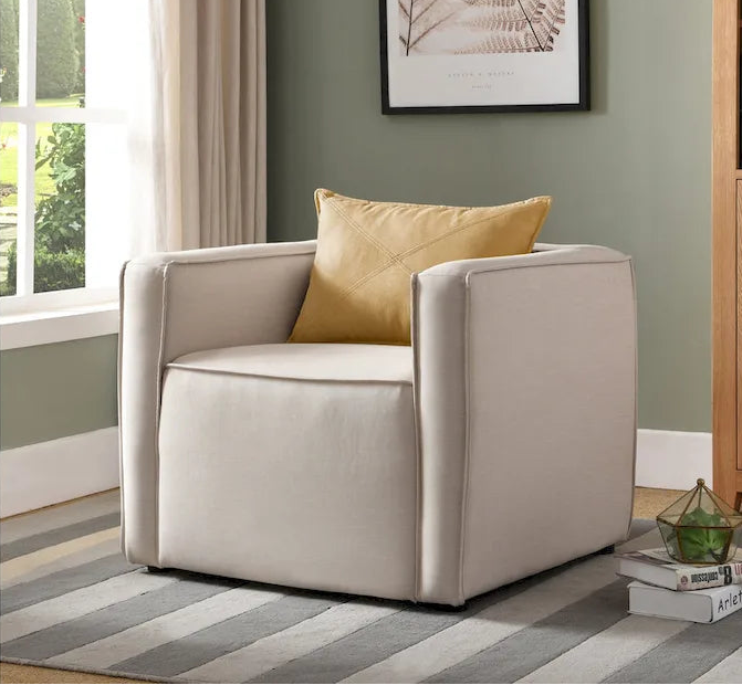 Dack Contemporary Fabric Upholstered Accent Chair by Furniture of America