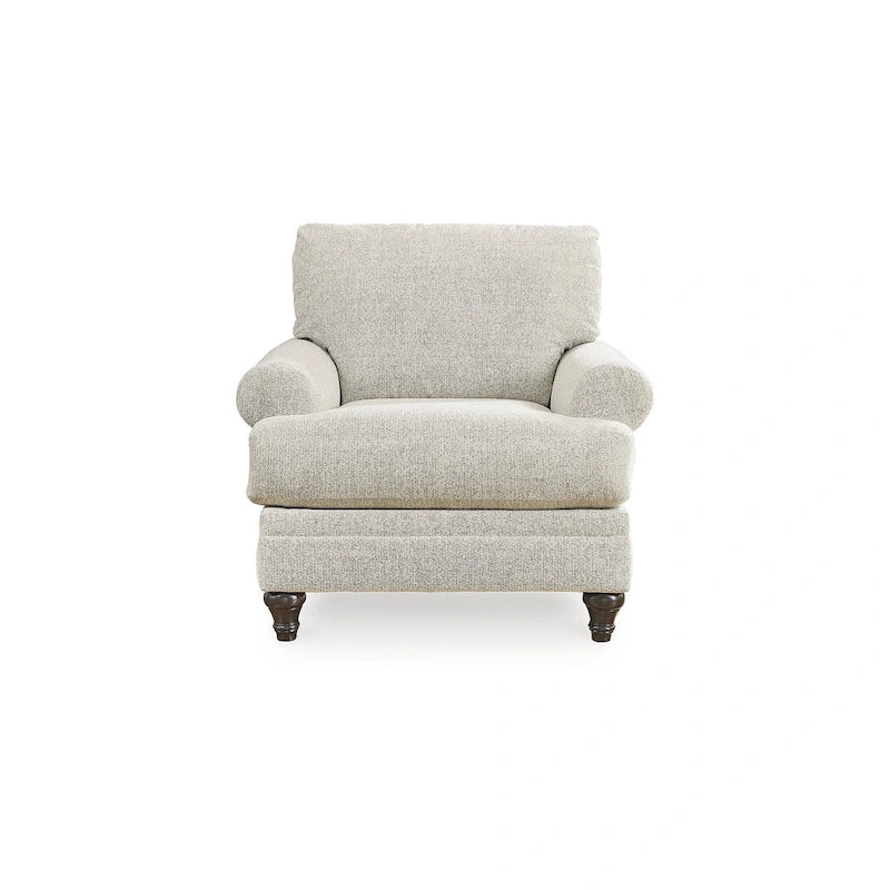 Poltrona in stile transizionale marrone e beige