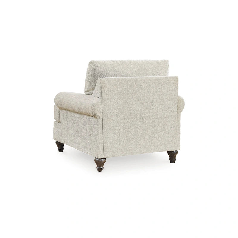 Poltrona in stile transizionale marrone e beige