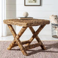 Seduta da ingresso a X in vimini naturale intrecciato a mano, 22x22x20 Inch