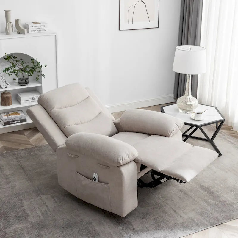 Elektrischer Relaxsessel mit Sitzheizung und verstellbarer Massagefunktion
