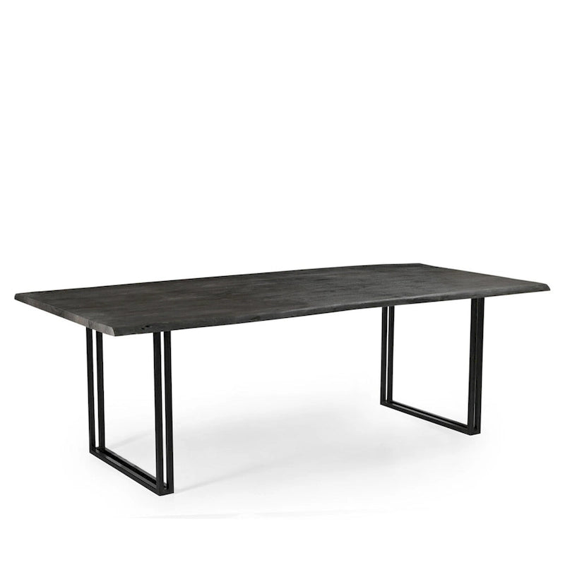 Rustic Solid Wood Rectangular Dining Table in Gray – Seats 4 to 6