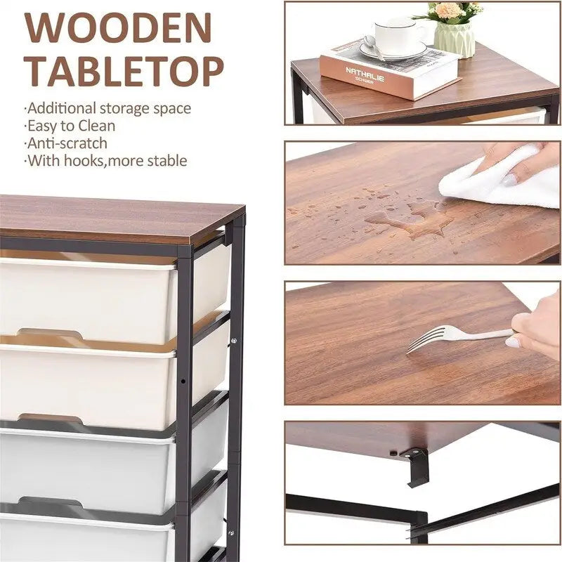 Pojízdný úložný vozík se 6 zásuvkami 12.99D x 16.3W x 34.4H