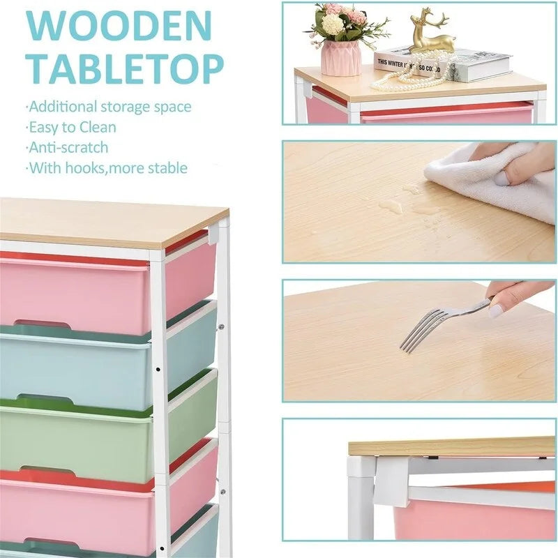 Pojízdný úložný vozík se 6 zásuvkami 12.99D x 16.3W x 34.4H
