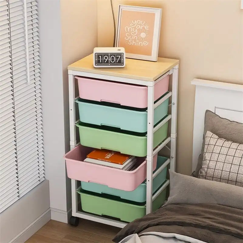 Pojízdný úložný vozík se 6 zásuvkami 12.99D x 16.3W x 34.4H