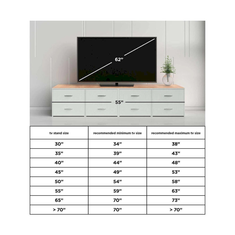 Casual Large TV Stand with Fireplace Option, Brown