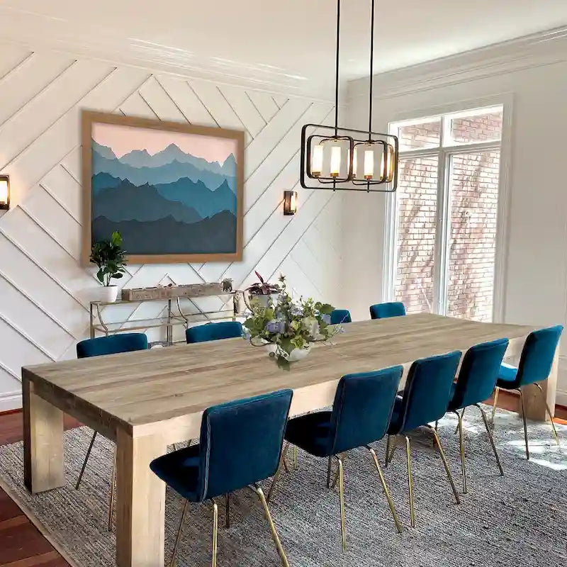 Recycled Teak Wood Rectangular Dining Table, 102 Inch