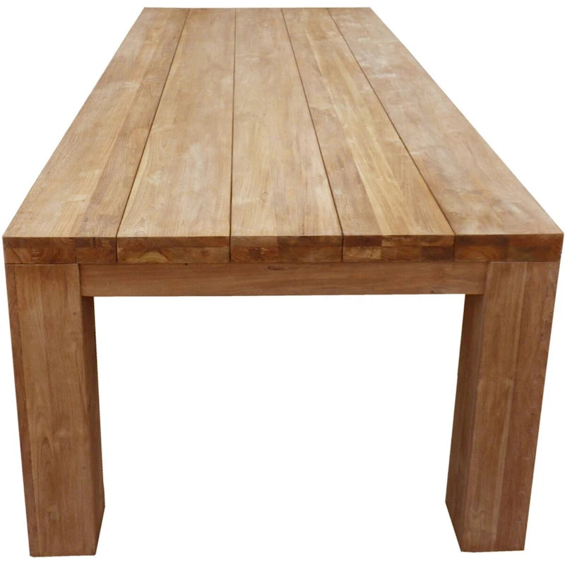Recycled Teak Wood Rectangular Dining Table, 102 Inch