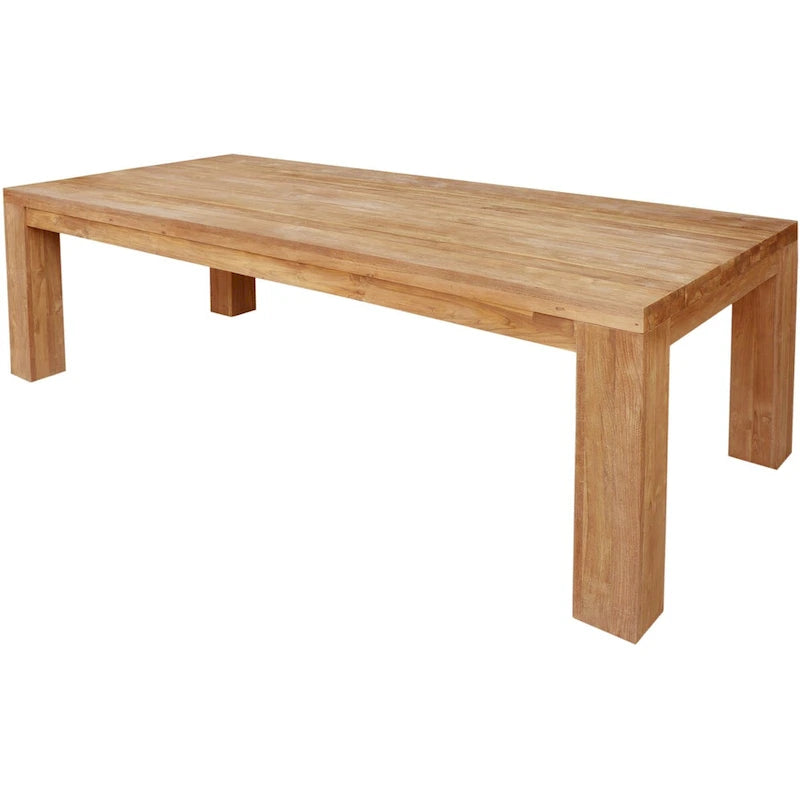 Recycled Teak Wood Rectangular Dining Table, 102 Inch