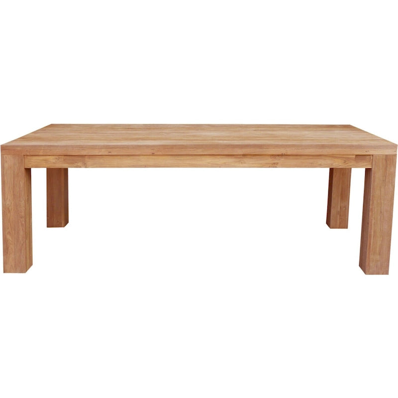 Recycled Teak Wood Rectangular Dining Table, 102 Inch