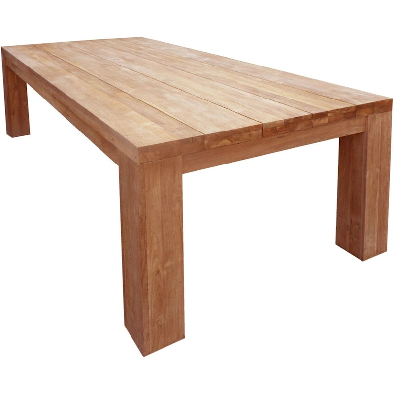 Recycled Teak Wood Rectangular Dining Table, 102 Inch