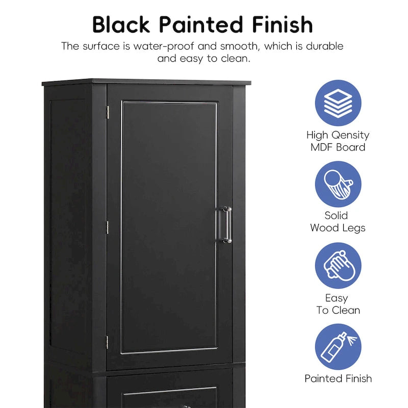 Tall Bathroom Storage Cabinet,Freestanding Storage Cabinet