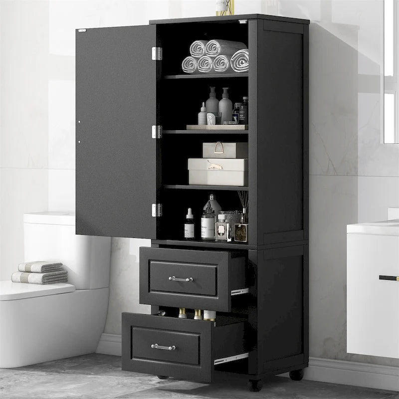 Mobiletto alto da bagno, mobile contenitore indipendente