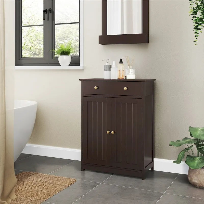 Free Standing Bathroom Cabinet with 1 Drawer 2 Doors