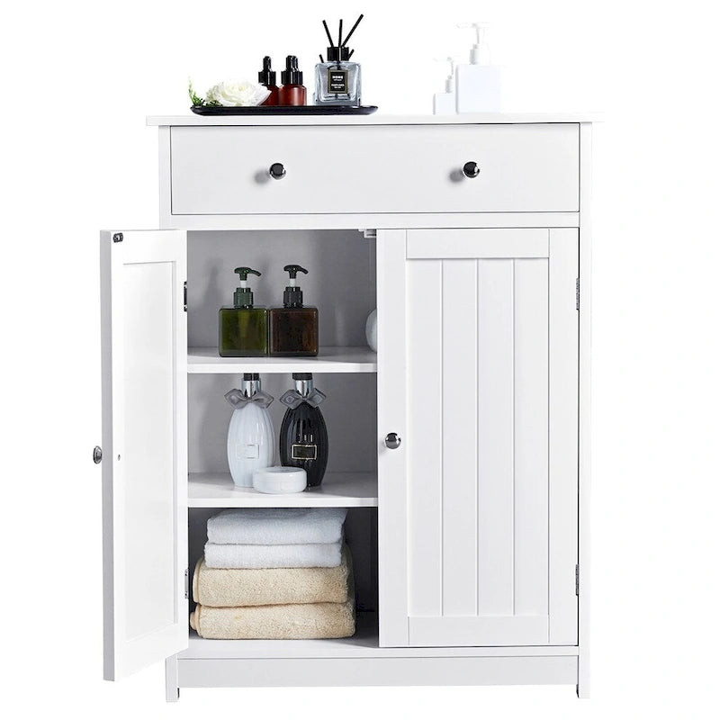 Free Standing Bathroom Cabinet with 1 Drawer 2 Doors