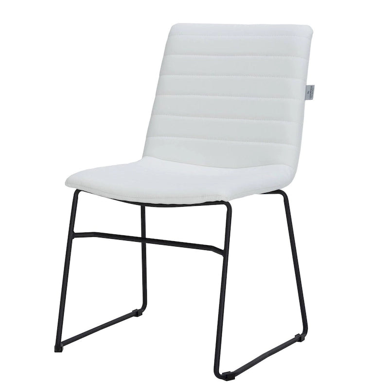Bürostuhl aus Leder und Polyester mit Edelstahlgestell