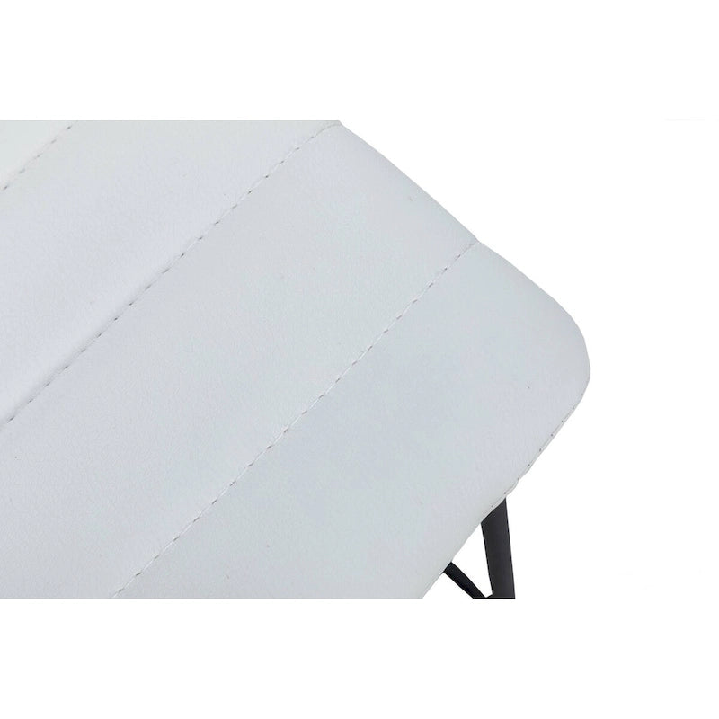 Bürostuhl aus Leder und Polyester mit Edelstahlgestell